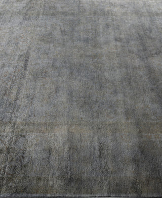 Contemporary Overdyed Wool Hand Knotted Gray Area Rug 6' 2" x 8' 10"