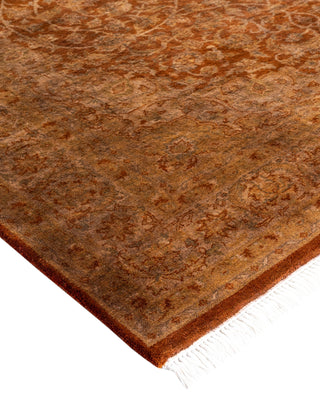 Overdyed Hand-Knotted Wool Modern-Contemporary Brown Area Rug 4' 8" x 6' 9"