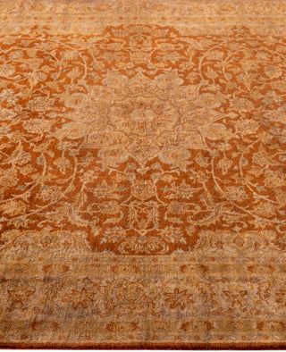 Overdyed Hand-Knotted Wool Modern-Contemporary Brown Area Rug 4' 8" x 6' 9"