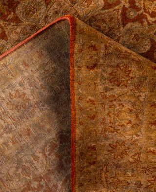 Overdyed Hand-Knotted Wool Modern-Contemporary Brown Area Rug 4' 8" x 6' 9"