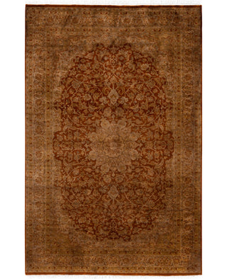 Overdyed Hand-Knotted Wool Modern-Contemporary Brown Area Rug 4' 8" x 6' 9"