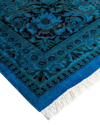 Contemporary Fine Vibrance Blue Wool Area Rug - 10' 1" x 14' 4"