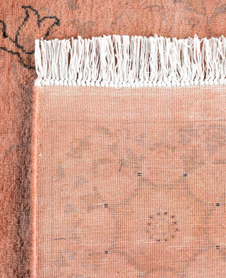 Contemporary Overdyed Wool Hand Knotted Pink Area Rug 4' 2" x 6' 1"