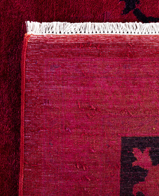 Contemporary Overdyed Wool Hand Knotted Red Area Rug 10' 0" x 13' 8"