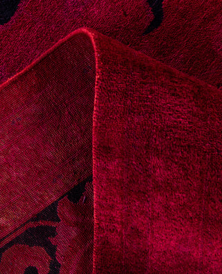Contemporary Overdyed Wool Hand Knotted Red Area Rug 10' 0" x 13' 8"