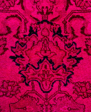 Overdyed Hand-Knotted Wool Modern-Contemporary Pink Area Rug 4' 3" x 6' 2"