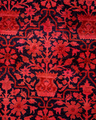 Contemporary Hand Knotted Overdyed Red Area Rug 10' 3" x 14' 0"