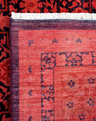 Contemporary Hand Knotted Overdyed Red Area Rug 10' 3" x 14' 0"
