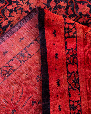 Contemporary Hand Knotted Overdyed Red Area Rug 10' 3" x 14' 0"