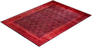 Contemporary Hand Knotted Overdyed Red Area Rug 10' 3" x 14' 0"