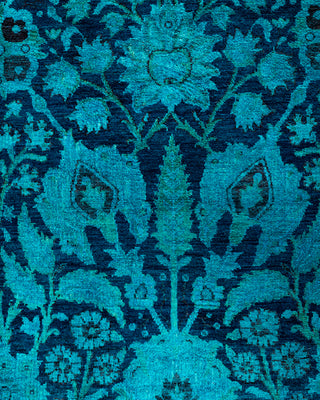 Contemporary Hand-Knotted Overdyed Purple Area Rug 4' 2" x 6' 3"