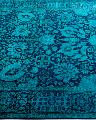 Contemporary Hand-Knotted Overdyed Purple Area Rug 4' 2" x 6' 3"
