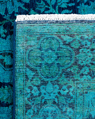 Contemporary Hand-Knotted Overdyed Purple Area Rug 4' 2" x 6' 3"