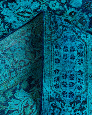 Contemporary Hand-Knotted Overdyed Purple Area Rug 4' 2" x 6' 3"