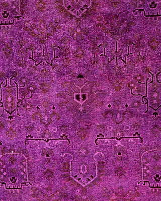 Contemporary Hand-Knotted Overdyed Pink Area Rug 4' 1" x 6' 0"