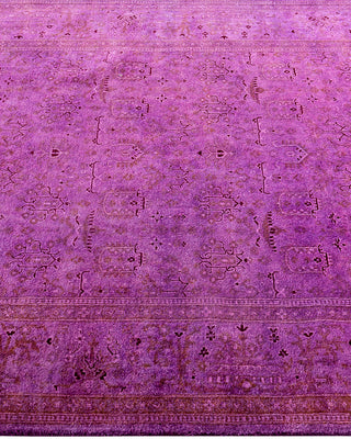 Contemporary Hand-Knotted Overdyed Pink Area Rug 4' 1" x 6' 0"