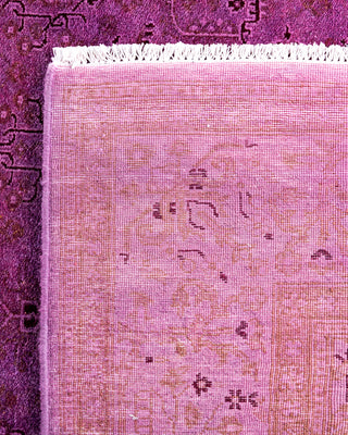 Contemporary Hand-Knotted Overdyed Pink Area Rug 4' 1" x 6' 0"