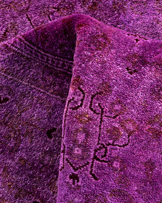 Contemporary Hand-Knotted Overdyed Pink Area Rug 4' 1" x 6' 0"