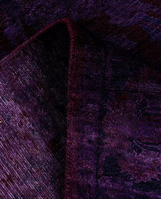 Contemporary Overdyed Wool Hand Knotted Purple Area Rug 3' 2" x 5' 3"