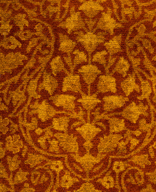 Overdyed Hand-Knotted Wool Modern-Contemporary Yellow Runner 2' 7" x 17' 10"