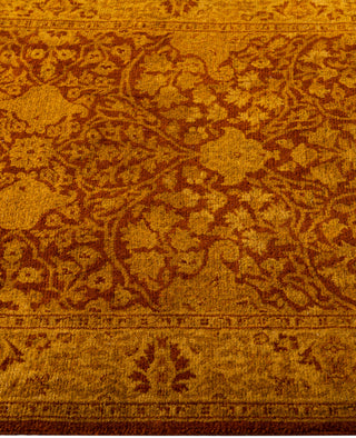 Overdyed Hand-Knotted Wool Modern-Contemporary Yellow Runner 2' 7" x 17' 10"
