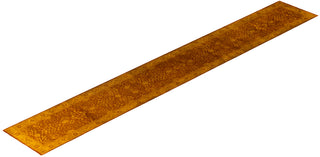 Overdyed Hand-Knotted Wool Modern-Contemporary Yellow Runner 2' 7" x 17' 10"