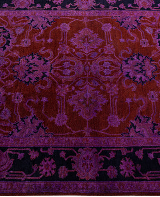 Contemporary Overdyed Wool Hand Knotted Red Runner 2' 9" x 4' 4"