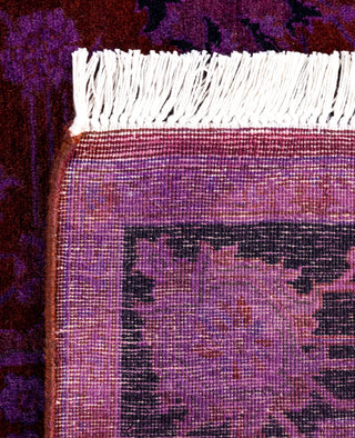 Contemporary Overdyed Wool Hand Knotted Red Runner 2' 9" x 4' 4"