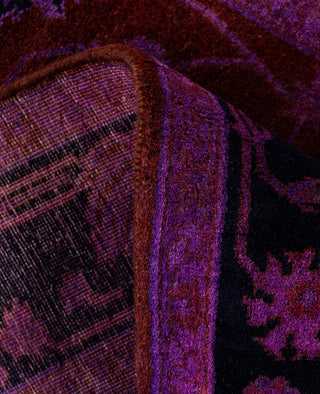 Contemporary Overdyed Wool Hand Knotted Red Runner 2' 9" x 4' 4"