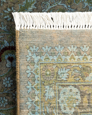 Contemporary Hand-Knotted Overdyed Green Area Rug 6' 1" x 9' 9"