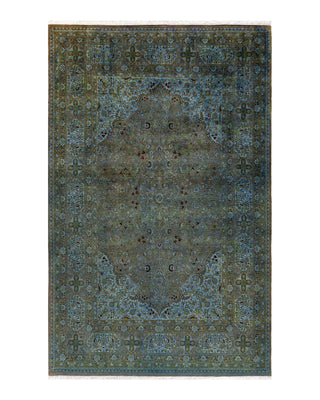 Modern Fine Vibrance Green Area Rug 6' 1" x 9' 9"