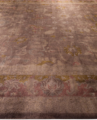 Overdyed One-of-a-Kind Wool Brown Area Rug 11' 10" x 17' 7"