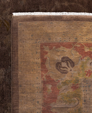 Overdyed One-of-a-Kind Wool Brown Area Rug 11' 10" x 17' 7"