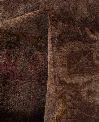 Overdyed One-of-a-Kind Wool Brown Area Rug 11' 10" x 17' 7"