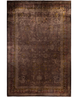 Overdyed One-of-a-Kind Wool Brown Area Rug 11' 10" x 17' 7"