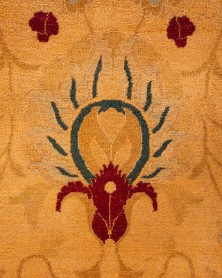 Overdyed Hand Knotted Orange Area Rug 8' 10" x 11' 9"