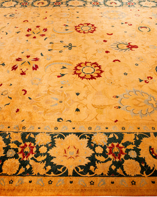 Overdyed Hand Knotted Orange Area Rug 8' 10" x 11' 9"