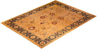Overdyed Hand Knotted Orange Area Rug 8' 10" x 11' 9"