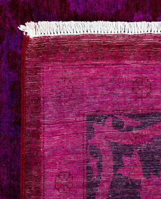 Contemporary Overdyed Wool Hand Knotted Pink Area Rug 9' 4" x 12' 4"