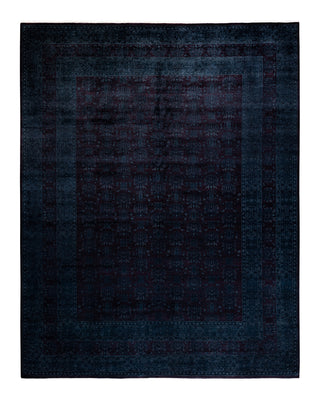 Contemporary Fine Vibrance Black Wool Area Rug 8' 1" x 10' 3"
