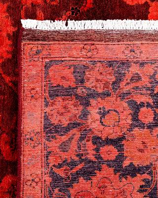 Contemporary Hand-Knotted Overdyed Orange Area Rug 4' 7" x 7' 4"
