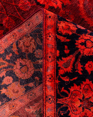 Contemporary Hand-Knotted Overdyed Orange Area Rug 4' 7" x 7' 4"