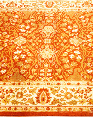 Traditional Hand Knotted Orange Runner 3' 2" x 12' 1"