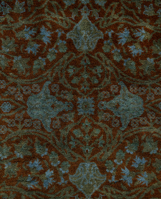 Overdyed One-of-a-Kind Wool Blue Runner 3' 0" x 7' 8"