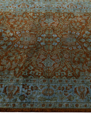 Overdyed One-of-a-Kind Wool Blue Runner 3' 0" x 7' 8"