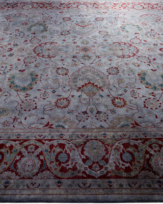 Contemporary Fine Vibrance Gray Wool Area Rug - 8' 3" x 10' 0"