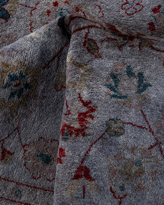 Contemporary Fine Vibrance Gray Wool Area Rug - 8' 3" x 10' 0"