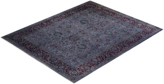 Contemporary Fine Vibrance Gray Wool Area Rug - 8' 3" x 10' 0"