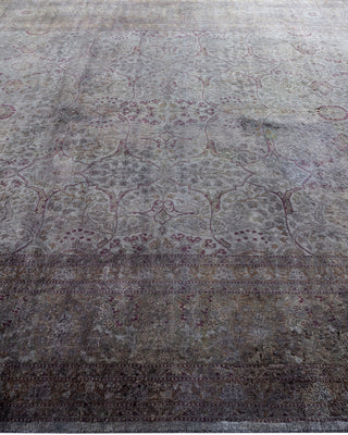 Modern Overdyed Hand Knotted Wool Gray Area Rug 8' 2" x 10' 4"