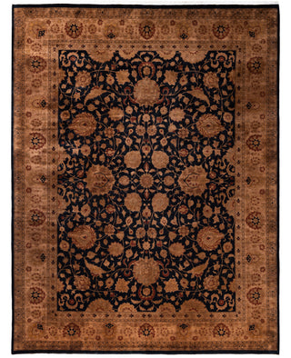 Overdyed Hand-Knotted Wool Modern-Contemporary Brown Area Rug 9' 2" x 12' 0"